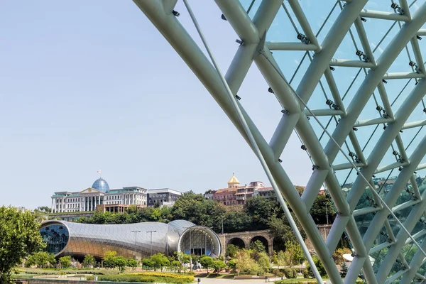 Exhibition Hall and Presidential Palace are the Modern Tbilisi — Stock Photo, Image