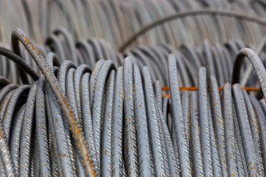 Çelik İnşaat demiri bileşeni'nde bir şantiye