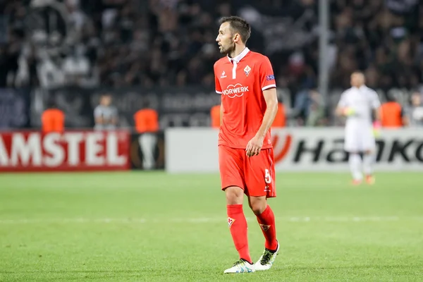 Uefa europa league spiel paok vs acf fiorentina — Stockfoto