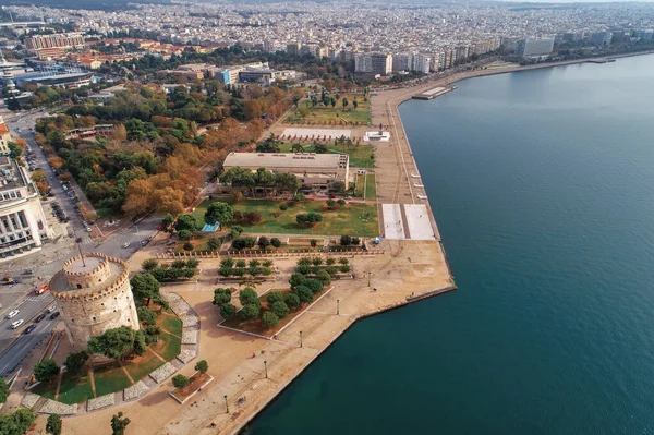Вид Воздуха Площадь Белой Башни Салоники Греция — стоковое фото