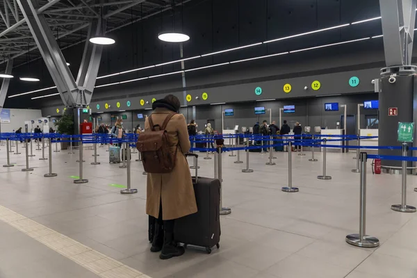 Thessaloniki Griekenland April 2021 Het Interieur Van Nieuwe Terminal Van — Stockfoto