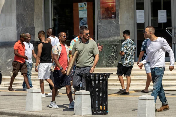 Thessaloniki Yunani Juli 2021 Aktor Spanyol Antonio Banderas Selama Pembuatan — Stok Foto