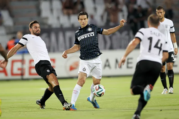 PAOK vs inter vriendschappelijke wedstrijd — Stockfoto