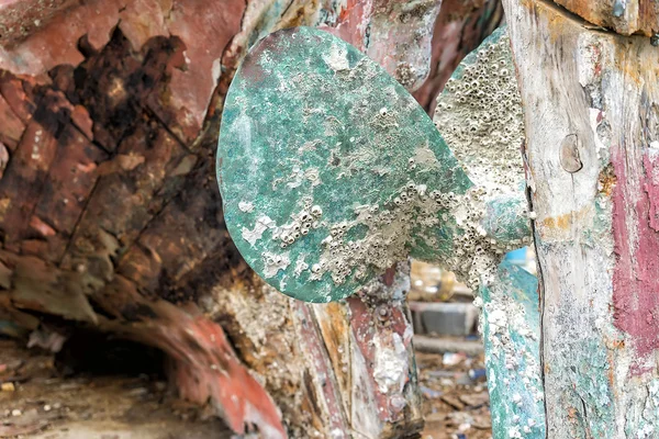 Details of a Rusty boat propeller