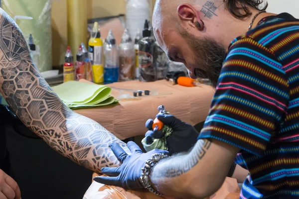 Primeira Convenção Internacional de Tatuagem de Salónica — Fotografia de Stock