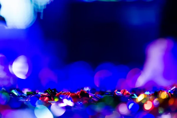 Illuminazione da concerto di intrattenimento sfocata sul palco, bokeh . — Foto Stock