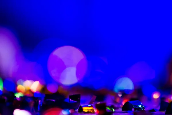 Ufuk eğlence konser aydınlatma sahnede, bokeh. — Stok fotoğraf