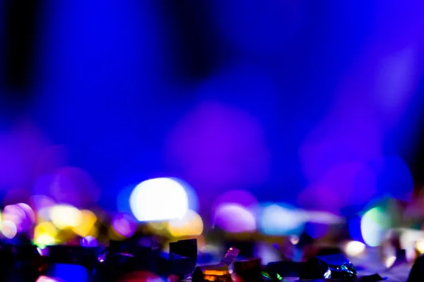 Iluminação de concerto de entretenimento desfocado no palco, bokeh . — Fotografia de Stock