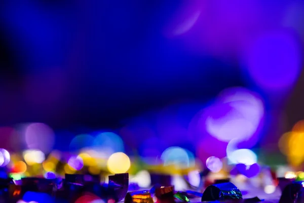 Defocused entertainment concert lighting on stage, bokeh. — Stock Photo, Image