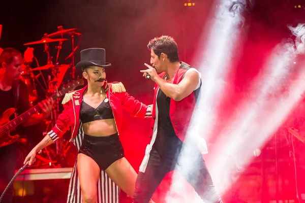 Singer Sakis Rouvas performing at MAD North Stage festival — Stock Photo, Image