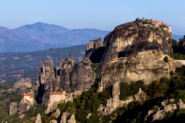 Göktaşındaki dağların manzarası, Yunan.