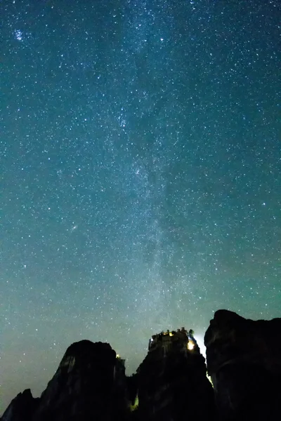 Hvězdnou oblohu z meteoru, Řecko — Stock fotografie
