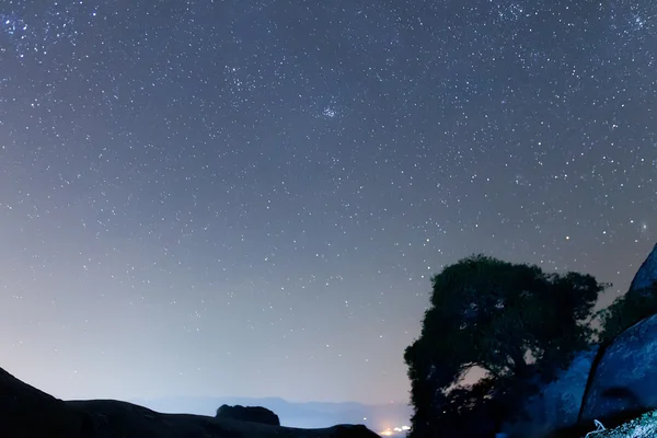 Starry sky seen from Meteora, Greece