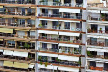 Modern apartmanlar Yunanistan. Bina daire