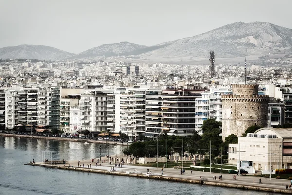 Det vita tornet i thessaloniki city, Grekland — Stockfoto