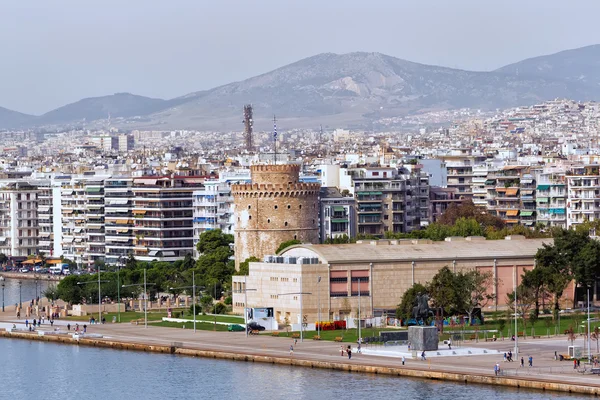 De witte toren van thessaloniki stad in Griekenland — Stockfoto