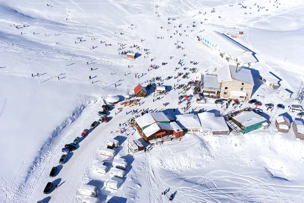 Yunanistan Ski Resort Falakro havadan görünümü.