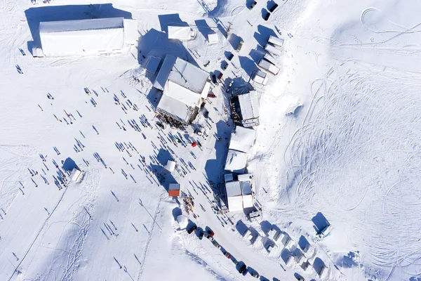 Vista aérea de la estación de esquí Falakro, en Grecia . — Foto de Stock