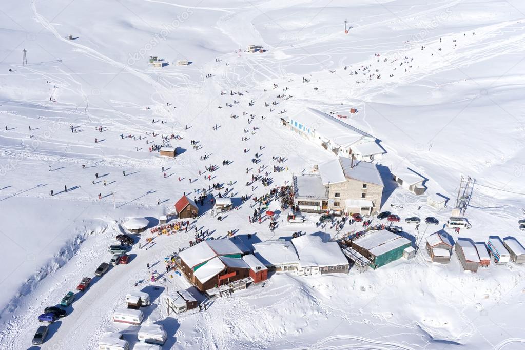 Aerial View of Ski Resort Falakro, in Greece.