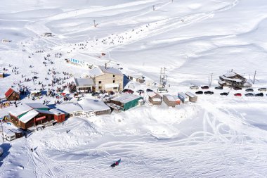 Falakro Kayak Merkezi, Yunanistan Hava görünümünü. Fal Kayak Merkezi
