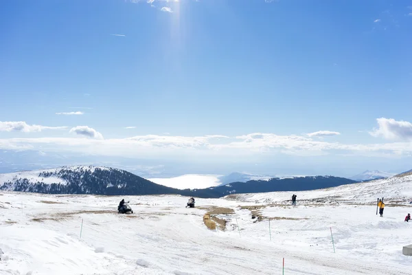 Kaimaktsalan Kayak Merkezi Yunanistan'da kış manzarası. — Stok fotoğraf