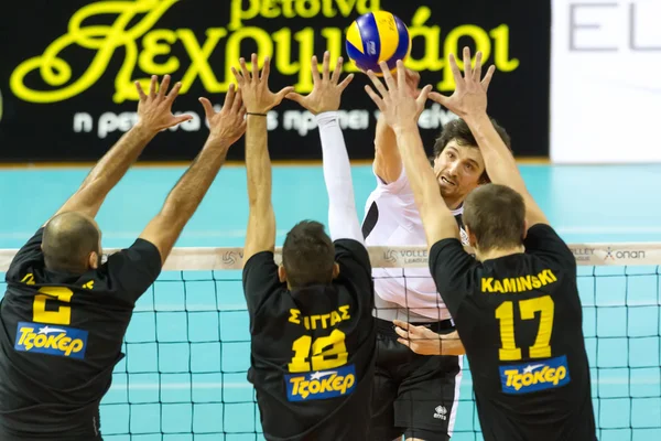 PAOK-Aris Griekse Volley League — Stockfoto