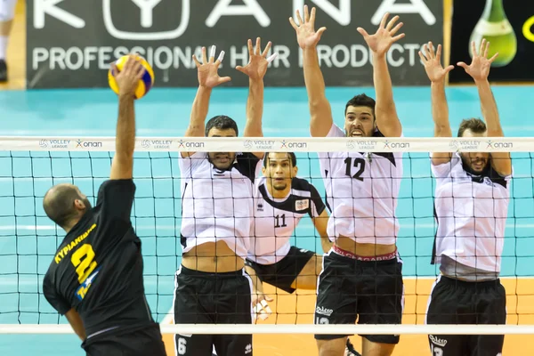 Liga de voley griego PAOK Aris — Foto de Stock