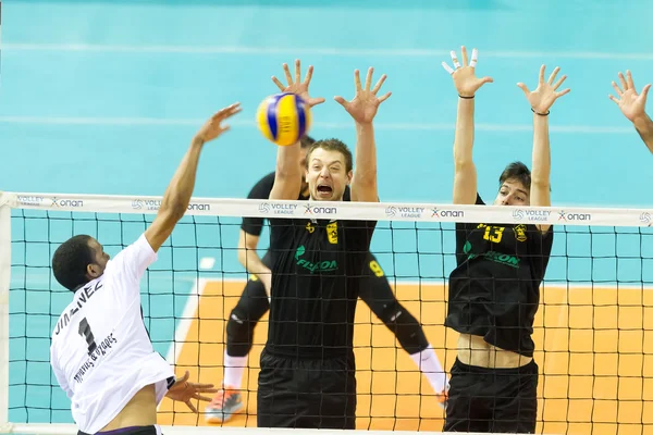 Liga de vôlei grego PAOK Aris — Fotografia de Stock