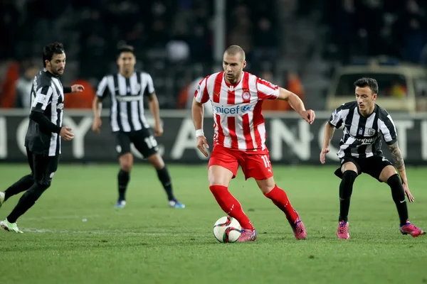 PAOK rakip Olympiakos Yunan Superleague — Stok fotoğraf