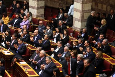 Greek parliament session clipart