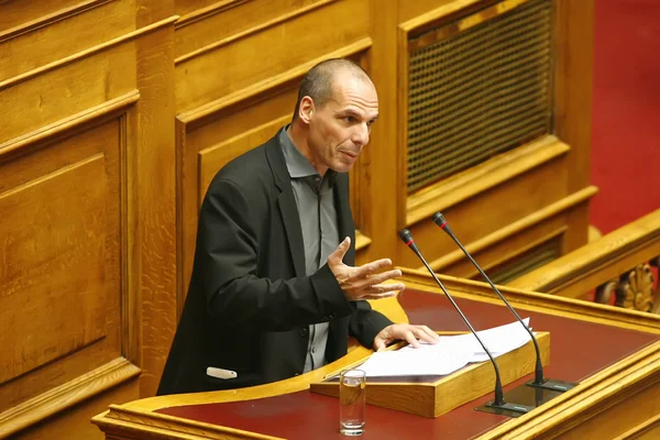 Finance Minister Yanis Varoufakis of Greece — Stock Photo, Image