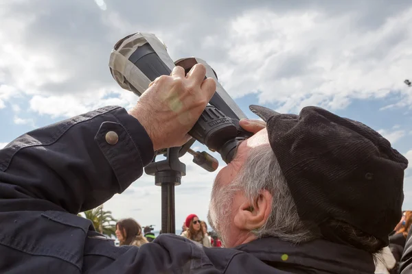 Částečné zatmění slunce Řecko — Stock fotografie