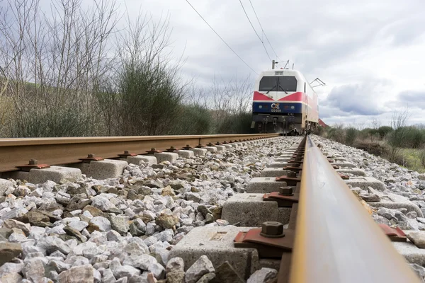 Derailed train coaches at the site of a train accident at the Ge — Stock Photo, Image