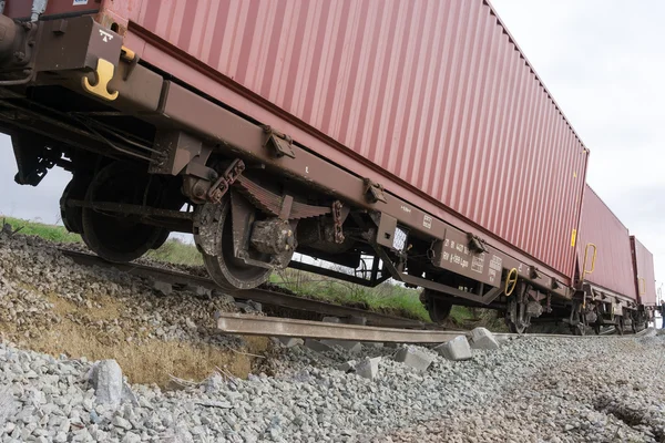 Derailed train coaches at the site of a train accident at the Ge — Stock Photo, Image