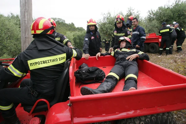 :Ejercicio paneuropeo de la Brigada de Bomberos — Foto de Stock