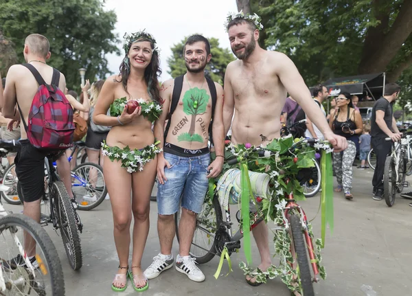 8th World Naked Bike Ride. — Stock Photo, Image