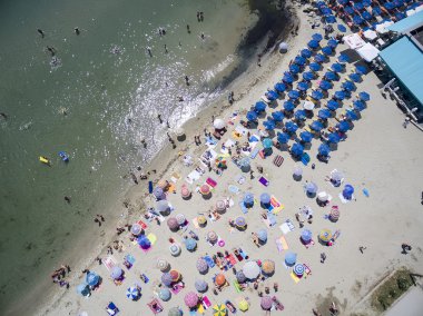 Havadan görünümü Beach Katerini, Yunanistan.