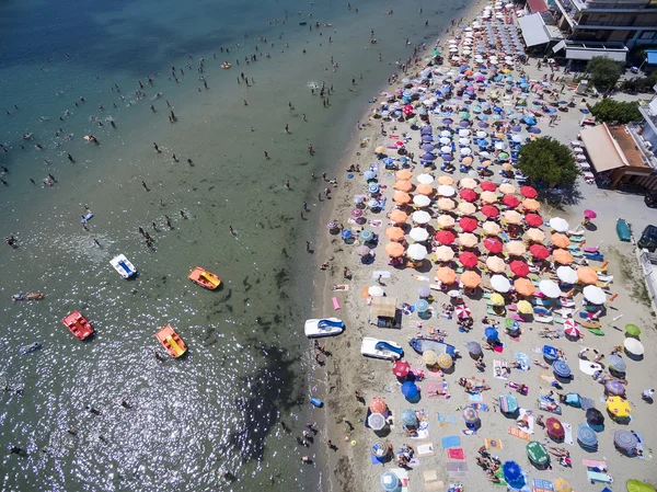 Flygfoto över stranden i Paralia Katerini, Grekland. — Stockfoto