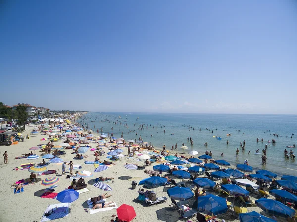 Aerial view of beach in Katerini, Greece. — Stock Photo, Image