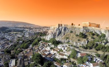 Atina'da Akropolis havadan görünümü