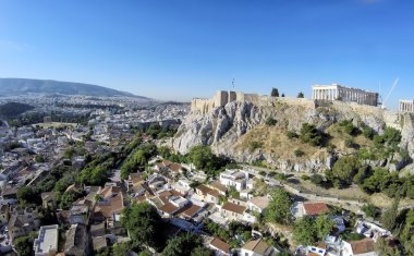 Atina'da Akropolis havadan görünümü