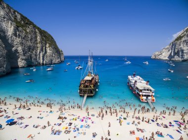 View of Navagio (Shipwreck) Beach in Zakynthos