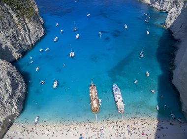 View of Navagio (Shipwreck) Beach in Zakynthos