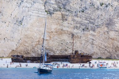View of Navagio (Shipwreck) Beach in Zakynthos
