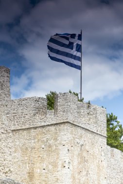 Arta Yunanistan, antik duvar Amvrakia görünümünü.