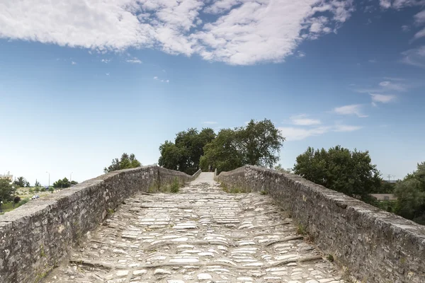 Oude getoogd brug van Arta stad, Griekenland Epirus. — Stockfoto