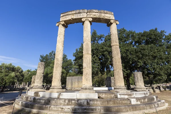 Restos del Philippeion en Olympia en Grecia — Foto de Stock