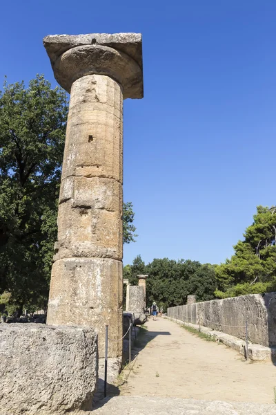 Restos de columna corintia en Olympia, Grecia —  Fotos de Stock