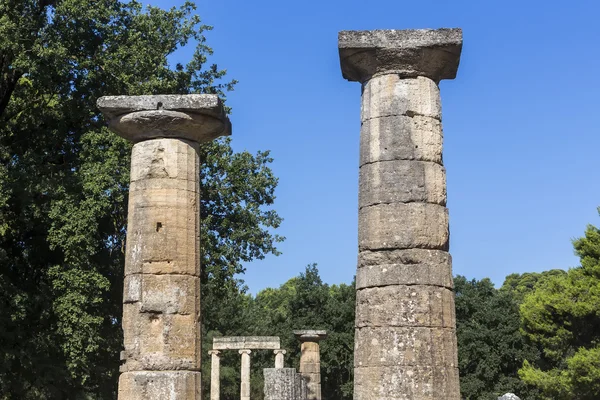 Overblijfselen van Korinthische kolom in Olympia, Griekenland — Stockfoto