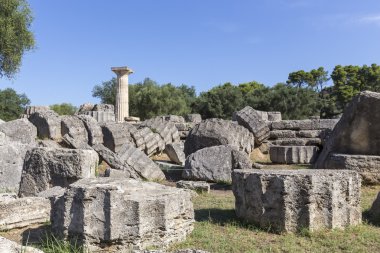 Zeus Tapınağı, Olympia Arkeolojik Sit Pel antik kalıntıları